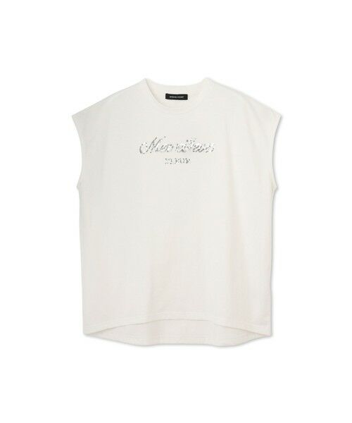 QUEENS COURT / クイーンズコート カットソー | スパンコール刺繍ロゴTシャツ≪手洗い可能≫ | 詳細5