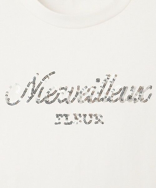 QUEENS COURT / クイーンズコート カットソー | スパンコール刺繍ロゴTシャツ≪手洗い可能≫ | 詳細6