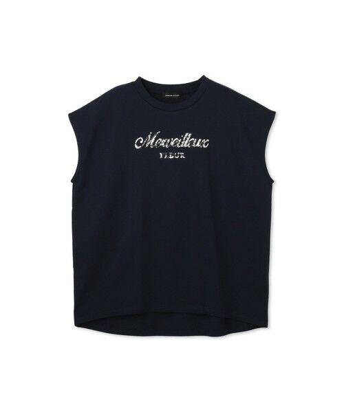 QUEENS COURT / クイーンズコート カットソー | スパンコール刺繍ロゴTシャツ≪手洗い可能≫ | 詳細14