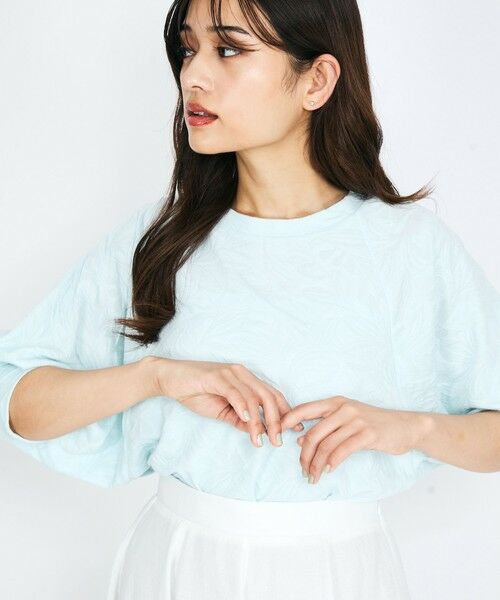 QUEENS COURT / クイーンズコート カットソー | フラワーカットジャガードトップス≪手洗い可能≫ | 詳細16