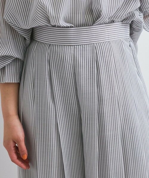 QUEENS COURT / クイーンズコート その他パンツ | シアーコードストライププリーツパンツ≪セットアップ対応/手洗い可能≫ | 詳細4