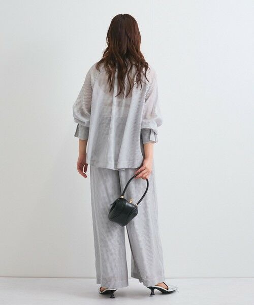 QUEENS COURT / クイーンズコート その他パンツ | シアーコードストライププリーツパンツ≪セットアップ対応/手洗い可能≫ | 詳細7