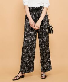 QUEENS COURT / クイーンズコート その他パンツ | ブッチャーフラワープリントパンツ≪洗濯機で洗える≫