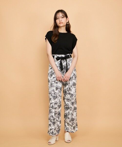 QUEENS COURT / クイーンズコート その他パンツ | ブッチャーフラワープリントパンツ≪洗濯機で洗える≫ | 詳細4