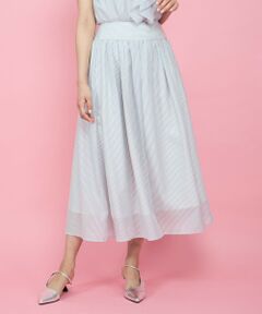 QUEENS COURT / クイーンズコート ミニ・ひざ丈スカート | シアーストライプスカート≪セットアップ対応/手洗い可能≫