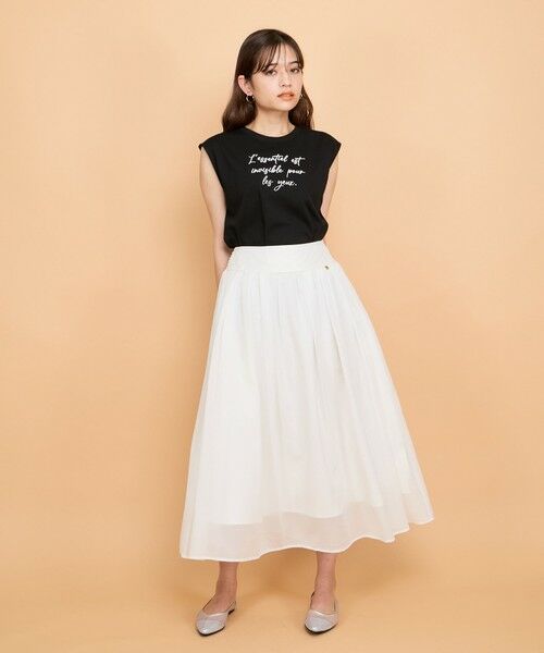 QUEENS COURT / クイーンズコート ミニ・ひざ丈スカート | シアーストライプスカート≪セットアップ対応/手洗い可能≫ | 詳細4