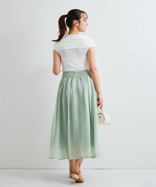 QUEENS COURT / クイーンズコート ミニ・ひざ丈スカート | シアーストライプスカート≪セットアップ対応/手洗い可能≫ | 詳細13