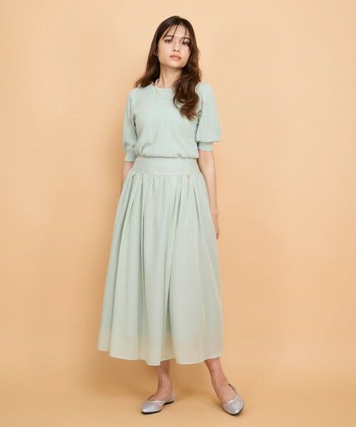 QUEENS COURT / クイーンズコート ミニ・ひざ丈スカート | シアーストライプスカート≪セットアップ対応/手洗い可能≫ | 詳細8