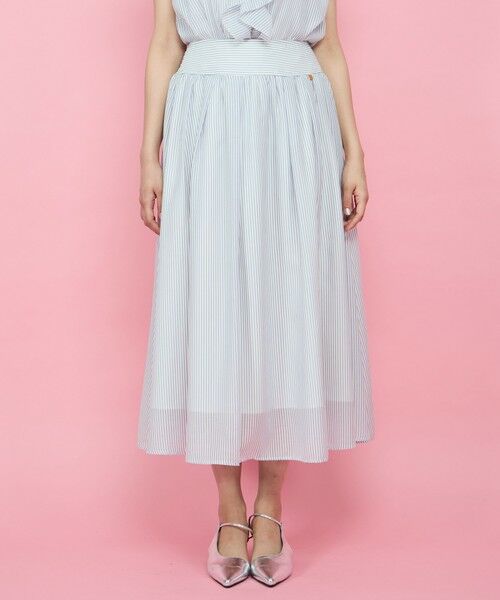 QUEENS COURT / クイーンズコート ミニ・ひざ丈スカート | シアーストライプスカート≪セットアップ対応/手洗い可能≫ | 詳細19