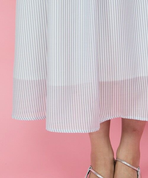 QUEENS COURT / クイーンズコート ミニ・ひざ丈スカート | シアーストライプスカート≪セットアップ対応/手洗い可能≫ | 詳細24