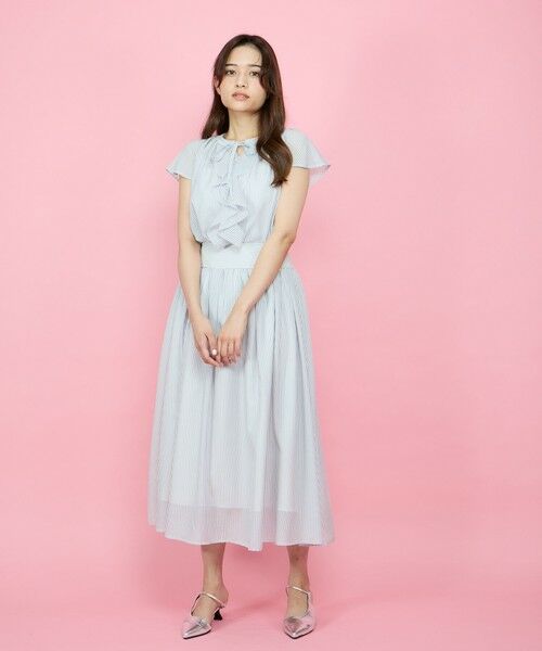 QUEENS COURT / クイーンズコート ミニ・ひざ丈スカート | シアーストライプスカート≪セットアップ対応/手洗い可能≫ | 詳細25