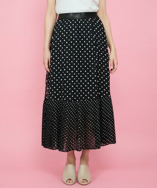 QUEENS COURT / クイーンズコート ミニ・ひざ丈スカート | シフォンドットティアードスカート≪手洗い可能≫ | 詳細12