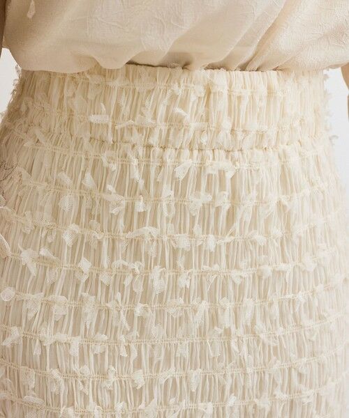 QUEENS COURT / クイーンズコート ミニ・ひざ丈スカート | シャーリングシフォンタイトスカート≪手洗い可能≫ | 詳細2