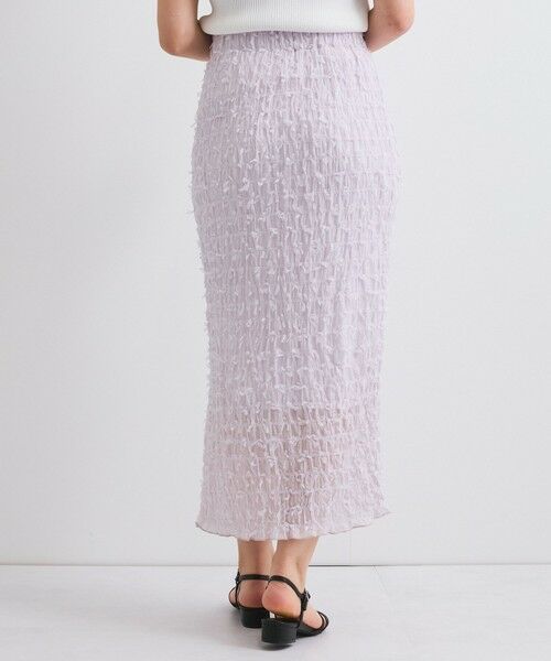 QUEENS COURT / クイーンズコート ミニ・ひざ丈スカート | シャーリングシフォンタイトスカート≪手洗い可能≫ | 詳細17