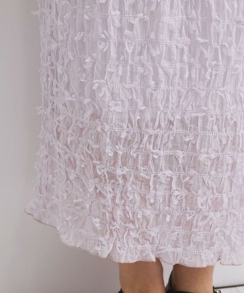 QUEENS COURT / クイーンズコート ミニ・ひざ丈スカート | シャーリングシフォンタイトスカート≪手洗い可能≫ | 詳細18