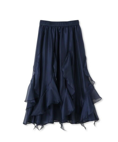 QUEENS COURT / クイーンズコート ミニ・ひざ丈スカート | シルキーオーガンジースカート≪手洗い可能≫ | 詳細4