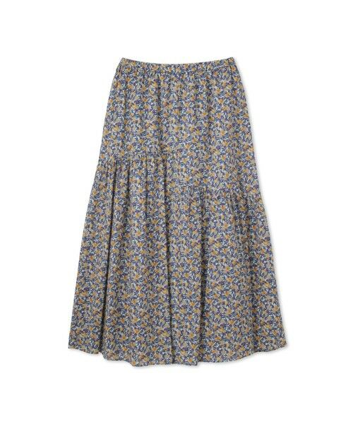 QUEENS COURT / クイーンズコート ミニ・ひざ丈スカート | フルーツMIXプリントアシメティアードスカート≪手洗い可能≫ | 詳細6