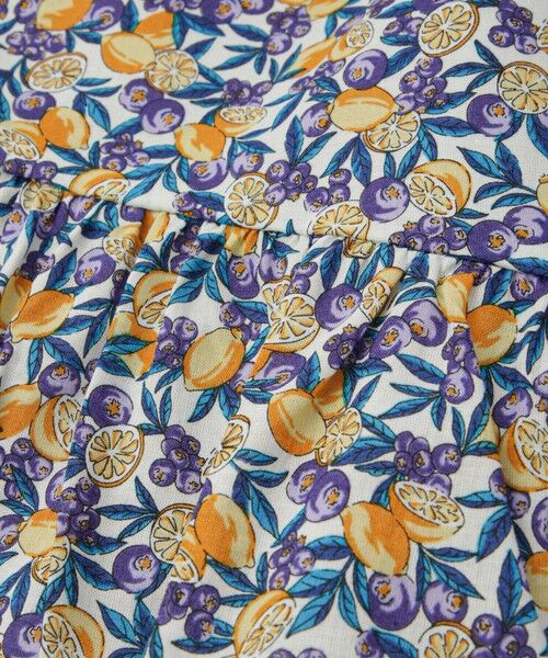 QUEENS COURT / クイーンズコート ミニ・ひざ丈スカート | フルーツMIXプリントアシメティアードスカート≪手洗い可能≫ | 詳細7