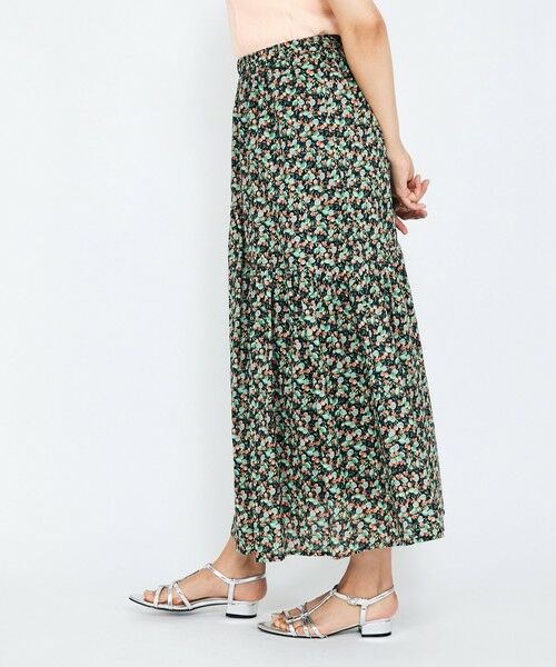 QUEENS COURT / クイーンズコート ミニ・ひざ丈スカート | フルーツMIXプリントアシメティアードスカート≪手洗い可能≫ | 詳細8