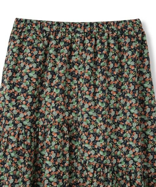 QUEENS COURT / クイーンズコート ミニ・ひざ丈スカート | フルーツMIXプリントアシメティアードスカート≪手洗い可能≫ | 詳細14