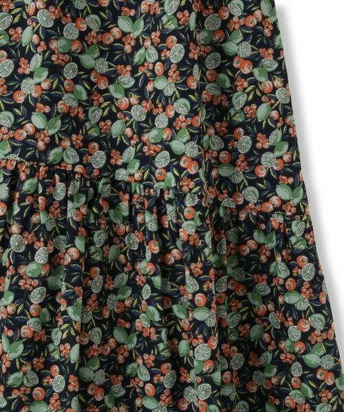 QUEENS COURT / クイーンズコート ミニ・ひざ丈スカート | フルーツMIXプリントアシメティアードスカート≪手洗い可能≫ | 詳細15
