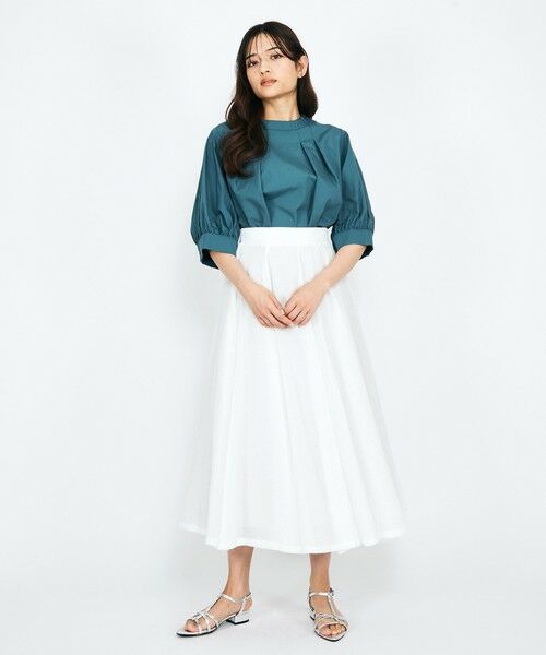 QUEENS COURT / クイーンズコート ミニ・ひざ丈スカート | ドライエステルパネルギャザースカート≪手洗い可能≫ | 詳細5