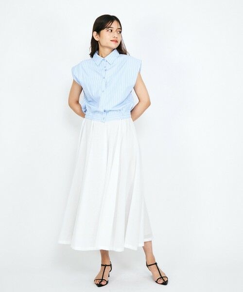 QUEENS COURT / クイーンズコート ミニ・ひざ丈スカート | ドライエステルパネルギャザースカート≪手洗い可能≫ | 詳細8