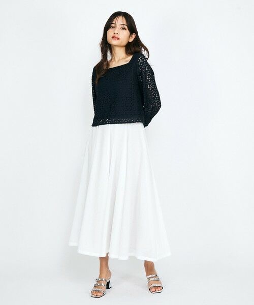 QUEENS COURT / クイーンズコート ミニ・ひざ丈スカート | ドライエステルパネルギャザースカート≪手洗い可能≫ | 詳細11