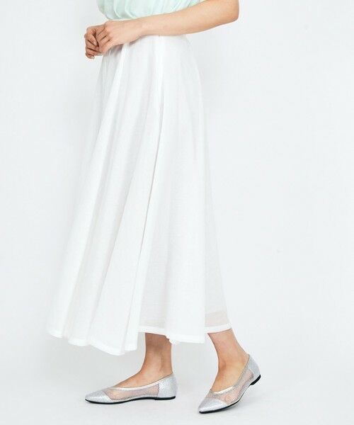 QUEENS COURT / クイーンズコート ミニ・ひざ丈スカート | ドライエステルパネルギャザースカート≪手洗い可能≫ | 詳細1