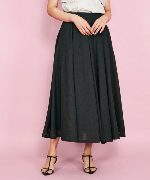 QUEENS COURT / クイーンズコート ミニ・ひざ丈スカート | ドライエステルパネルギャザースカート≪手洗い可能≫ | 詳細14