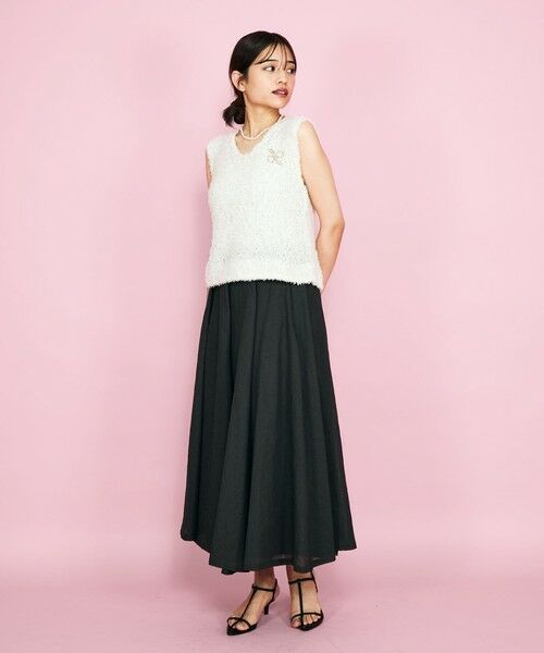 QUEENS COURT / クイーンズコート ミニ・ひざ丈スカート | ドライエステルパネルギャザースカート≪手洗い可能≫ | 詳細16