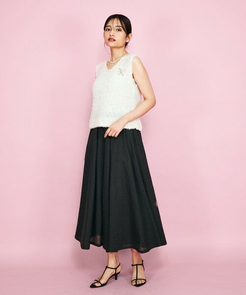 QUEENS COURT / クイーンズコート ミニ・ひざ丈スカート | ドライエステルパネルギャザースカート≪手洗い可能≫ | 詳細17