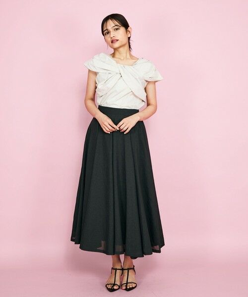 QUEENS COURT / クイーンズコート ミニ・ひざ丈スカート | ドライエステルパネルギャザースカート≪手洗い可能≫ | 詳細19