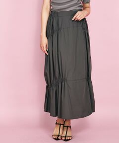 QUEENS COURT / クイーンズコート ミニ・ひざ丈スカート | ダブルギャザースカート≪洗濯機で洗える≫