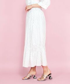 QUEENS COURT / クイーンズコート ミニ・ひざ丈スカート | ダブルギャザースカート≪洗濯機で洗える≫