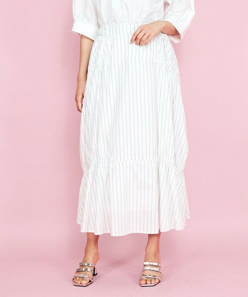 QUEENS COURT / クイーンズコート ミニ・ひざ丈スカート | ダブルギャザースカート≪洗濯機で洗える≫ | 詳細10