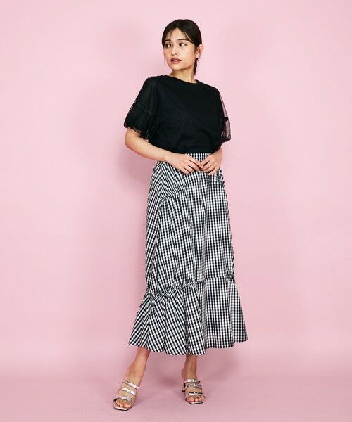 QUEENS COURT / クイーンズコート ミニ・ひざ丈スカート | ダブルギャザースカート≪洗濯機で洗える≫ | 詳細23