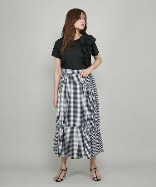 QUEENS COURT / クイーンズコート ミニ・ひざ丈スカート | ダブルギャザースカート≪洗濯機で洗える≫ | 詳細25