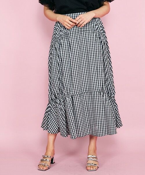 QUEENS COURT / クイーンズコート ミニ・ひざ丈スカート | ダブルギャザースカート≪洗濯機で洗える≫ | 詳細21