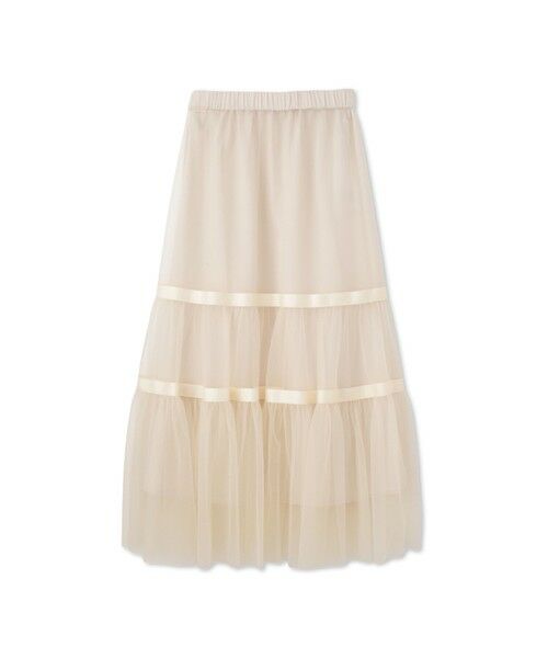 QUEENS COURT / クイーンズコート ミニ・ひざ丈スカート | 2WAYリボンティアードチュールスカート≪手洗い可能≫ | 詳細4