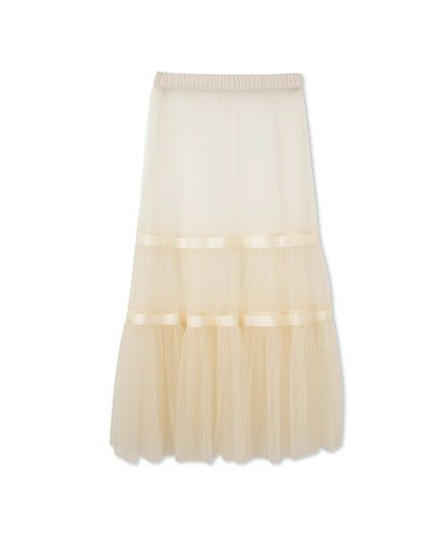 QUEENS COURT / クイーンズコート ミニ・ひざ丈スカート | 2WAYリボンティアードチュールスカート≪手洗い可能≫ | 詳細8
