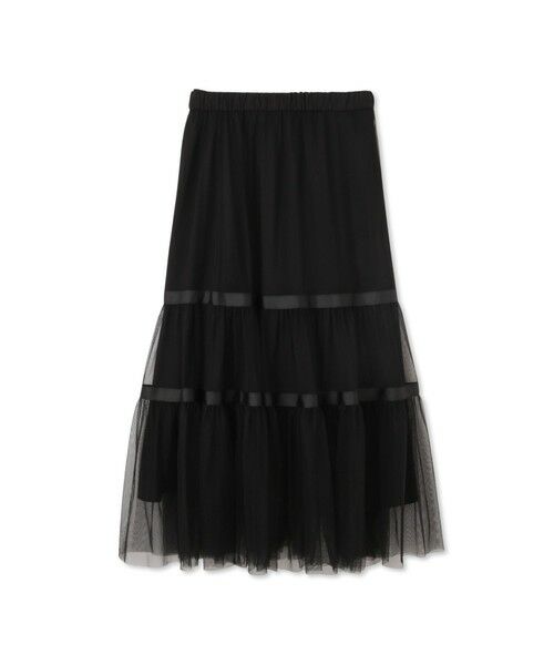 QUEENS COURT / クイーンズコート ミニ・ひざ丈スカート | 2WAYリボンティアードチュールスカート≪手洗い可能≫ | 詳細19