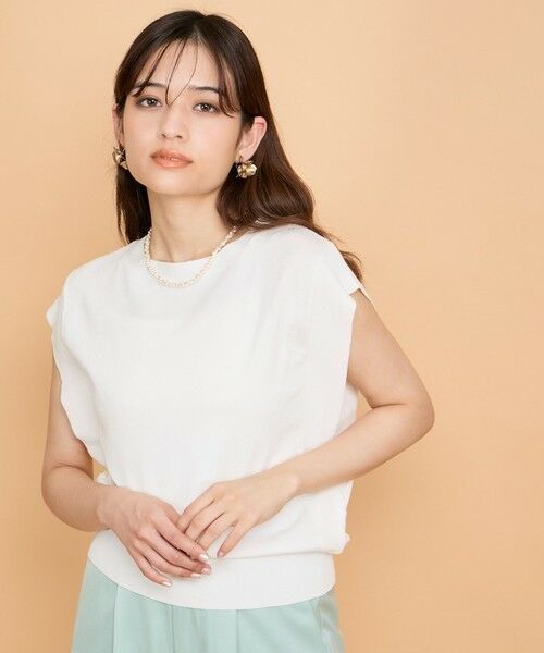 QUEENS COURT / クイーンズコート ニット・セーター | レーヨンニットフレンチトップス | 詳細1