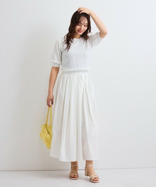 QUEENS COURT / クイーンズコート ニット・セーター | 透かし編みパフスリーブニット≪手洗い可能≫ | 詳細3