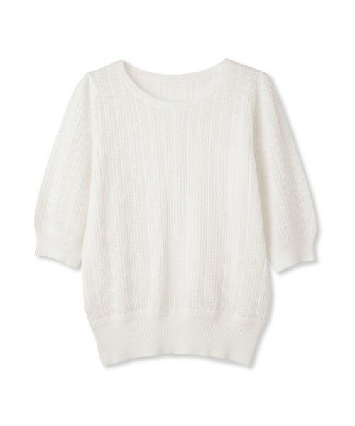 QUEENS COURT / クイーンズコート ニット・セーター | 透かし編みパフスリーブニット≪手洗い可能≫ | 詳細6