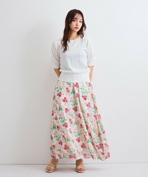 QUEENS COURT / クイーンズコート ニット・セーター | 透かし編みパフスリーブニット≪手洗い可能≫ | 詳細2