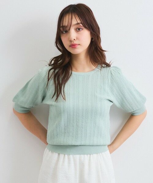 QUEENS COURT / クイーンズコート ニット・セーター | 透かし編みパフスリーブニット≪手洗い可能≫ | 詳細20