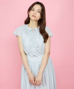 Queens court 半袖 クイーンズコート レース編みチュニック 半袖 size2 M ブラウン
