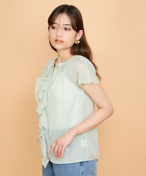 QUEENS COURT / クイーンズコート シャツ・ブラウス | シアーストライプリボンブラウス≪セットアップ対応/手洗い可能≫ | 詳細11