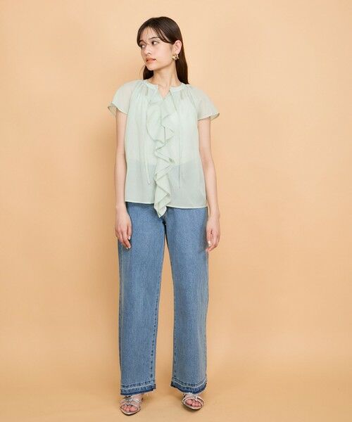 QUEENS COURT / クイーンズコート シャツ・ブラウス | シアーストライプリボンブラウス≪セットアップ対応/手洗い可能≫ | 詳細13